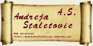 Andreja Staletović vizit kartica